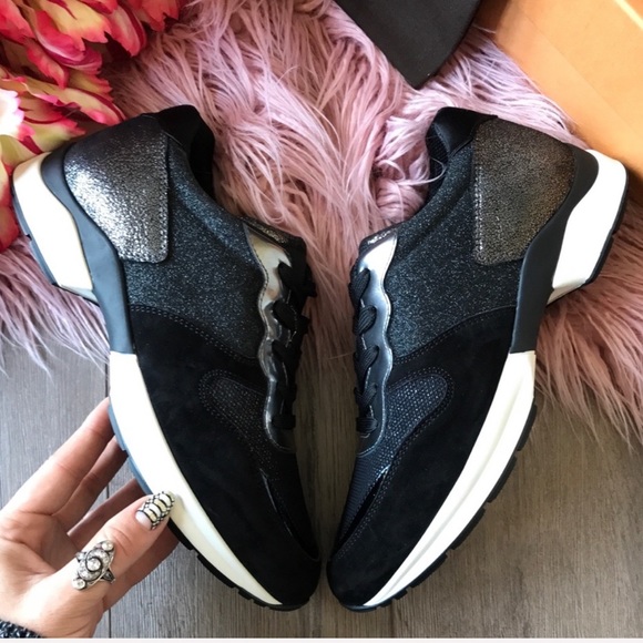 NWT Tod’s Black glitter sneakers - Picture 3 of 7